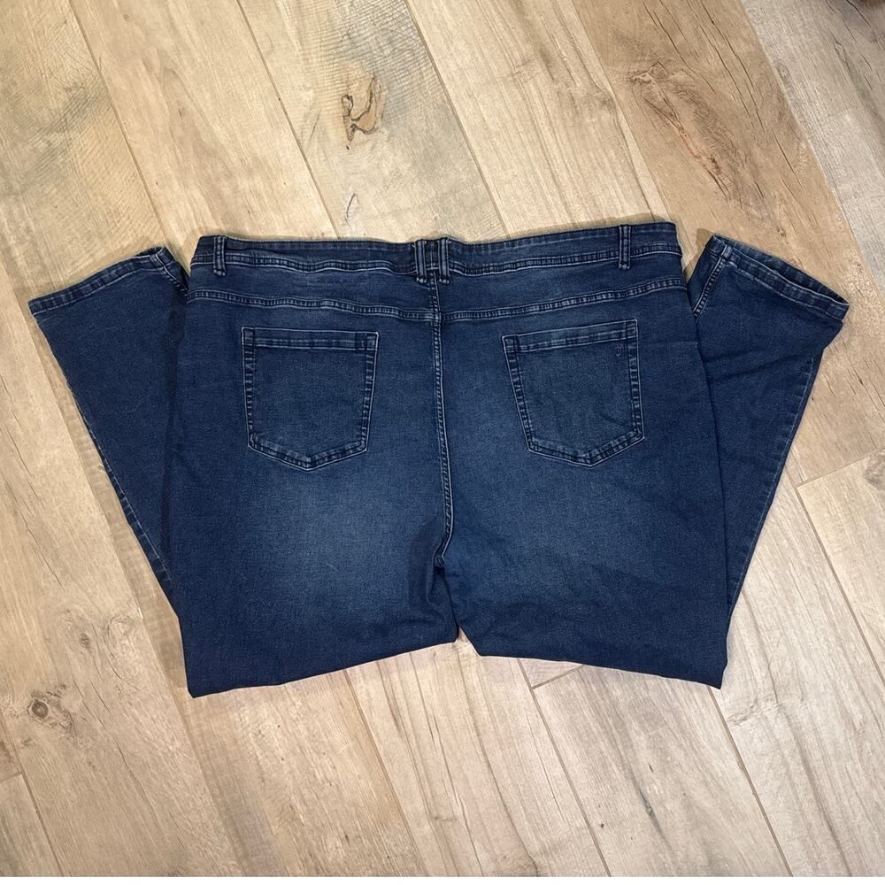 The Perfect Jean NYC Mens Size 48x30 Slim Fit Dark Blue Denim Jeans Stretch